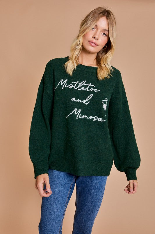 Mistletoe & Mimosa Sweater