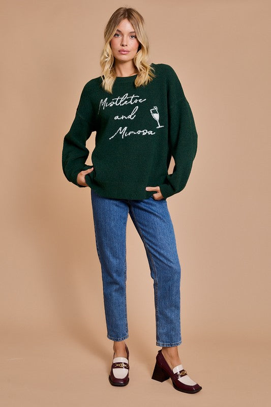 Mistletoe & Mimosa Sweater