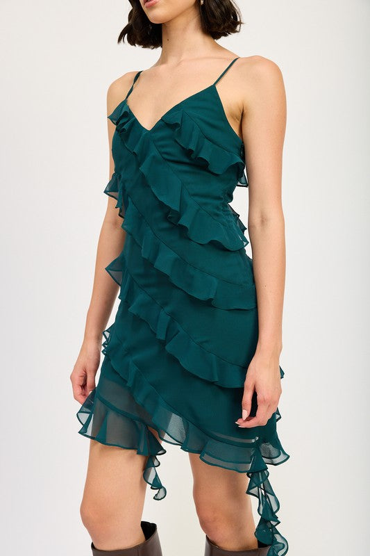 By The Tree Ruffle Dress