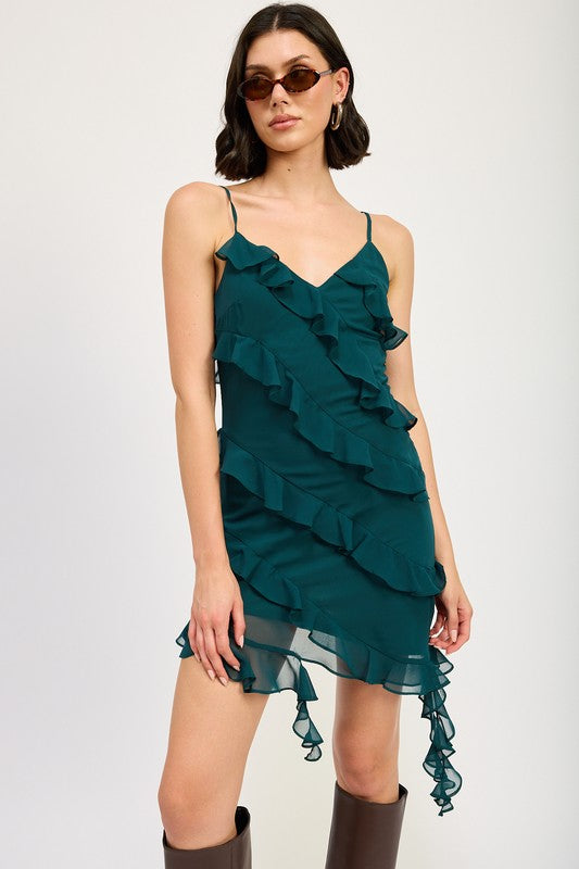 By The Tree Ruffle Dress