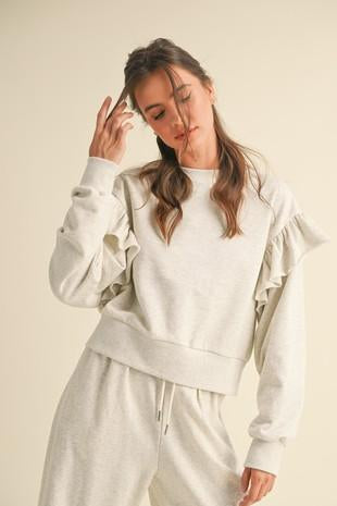 Stay Cozy Ruffle Sweatshirt